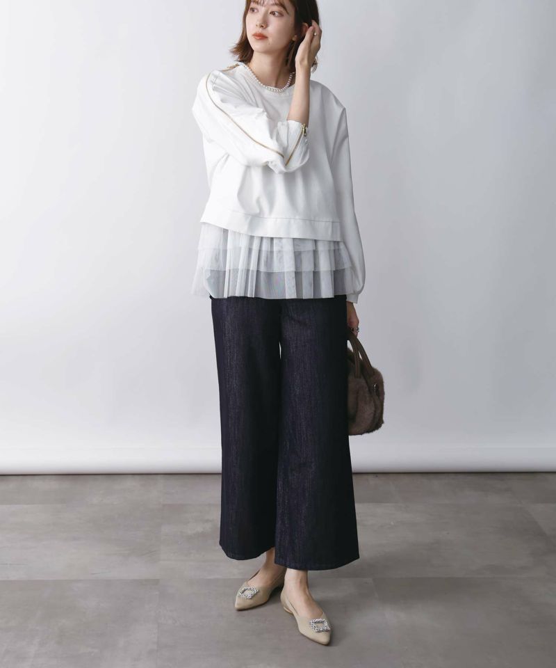 model：H171　着用サイズ：M　オフホワイト