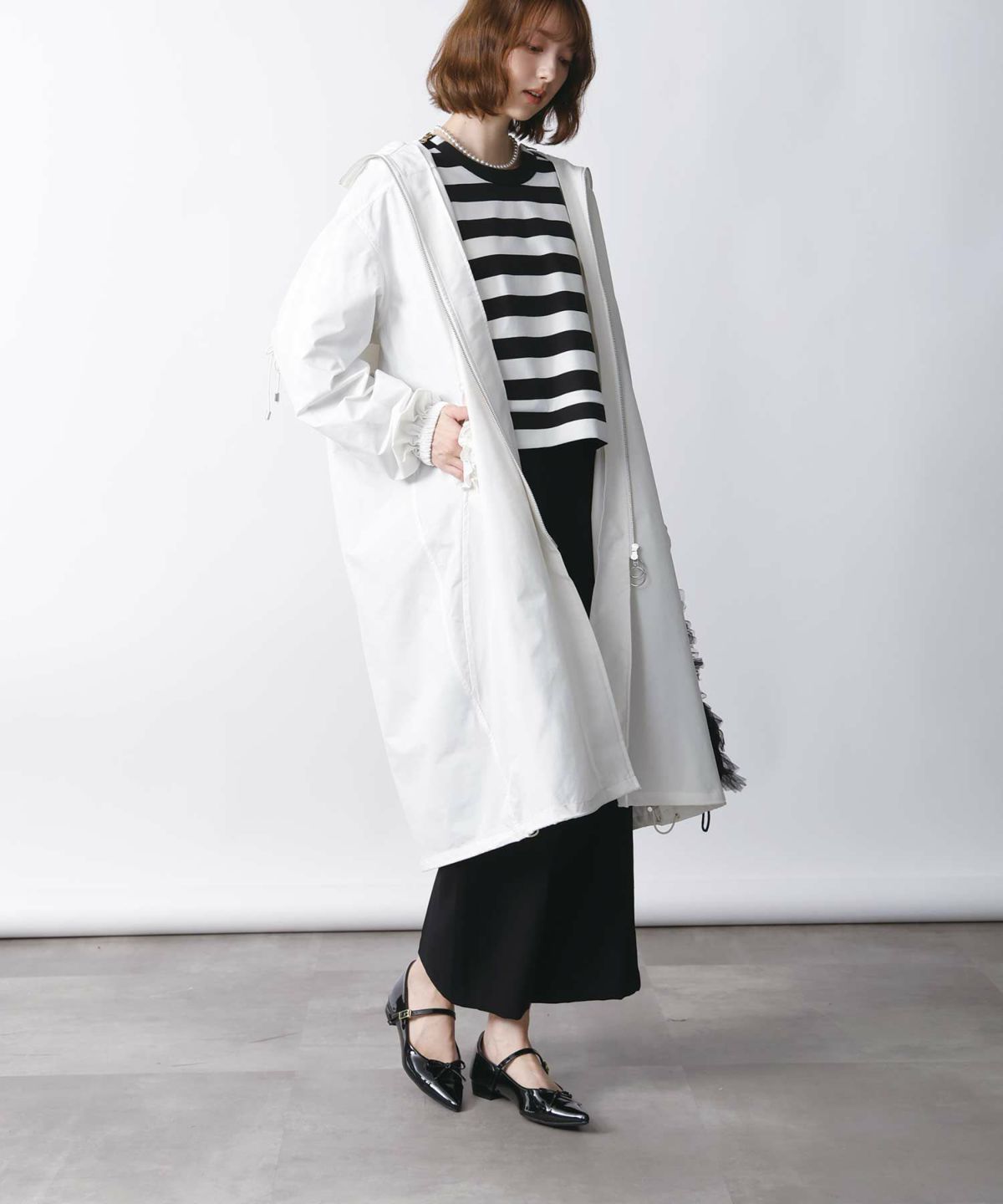 model：H171　着用サイズ：M　ホワイト系その他