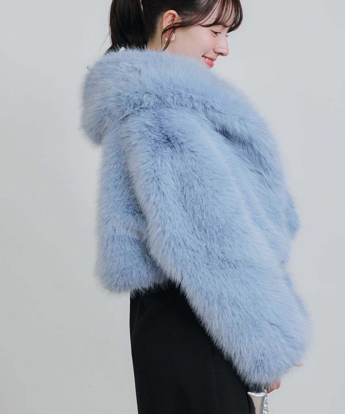 model：H155　着用サイズ：M　ブルーグレー