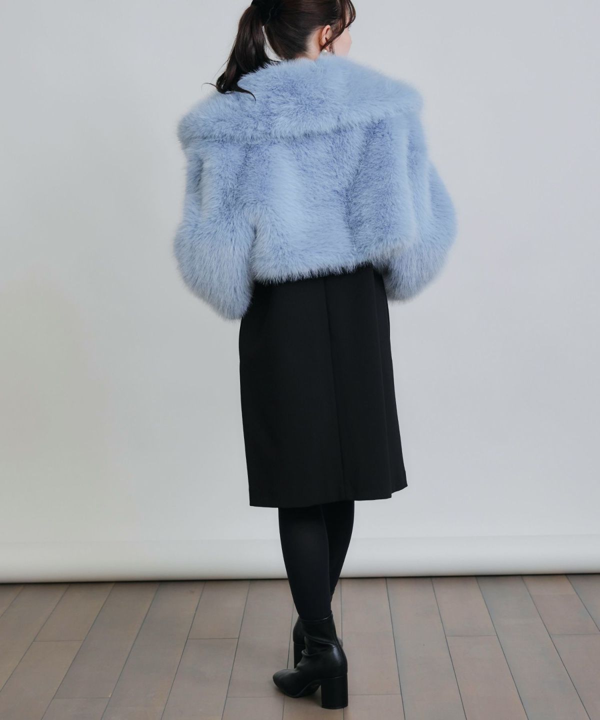 model：H155　着用サイズ：M　ブルーグレー