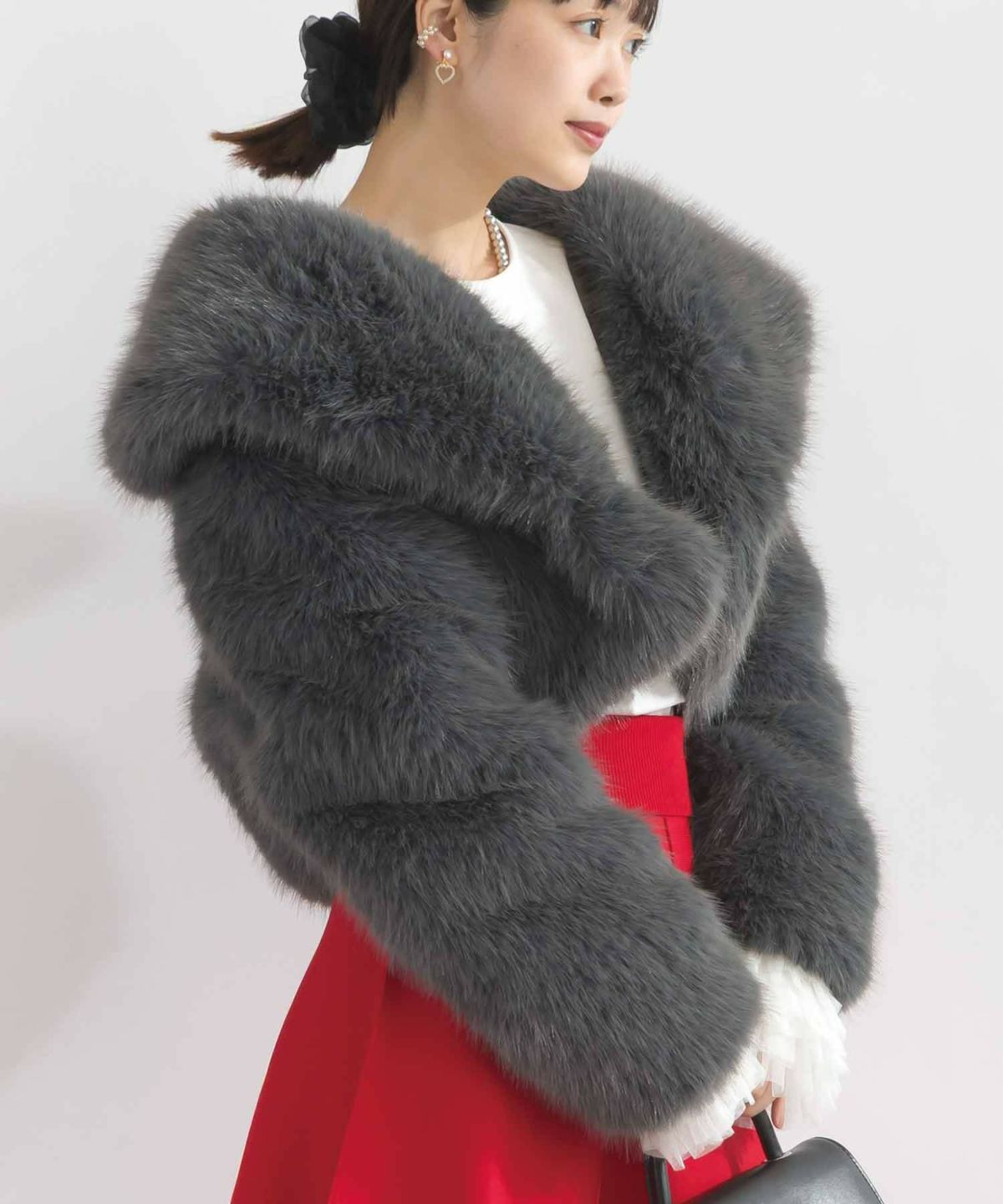 model：H162　着用サイズ：M　グレー