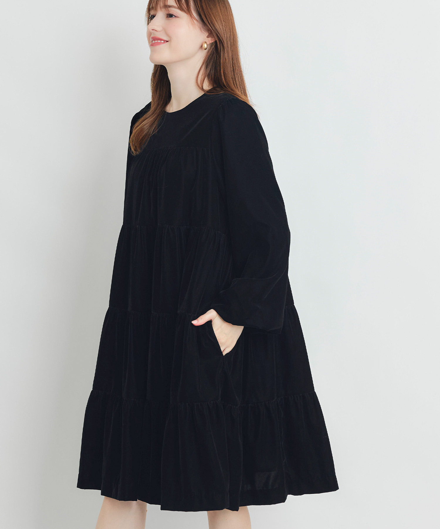 model：H160　着用サイズ：M　ブラック