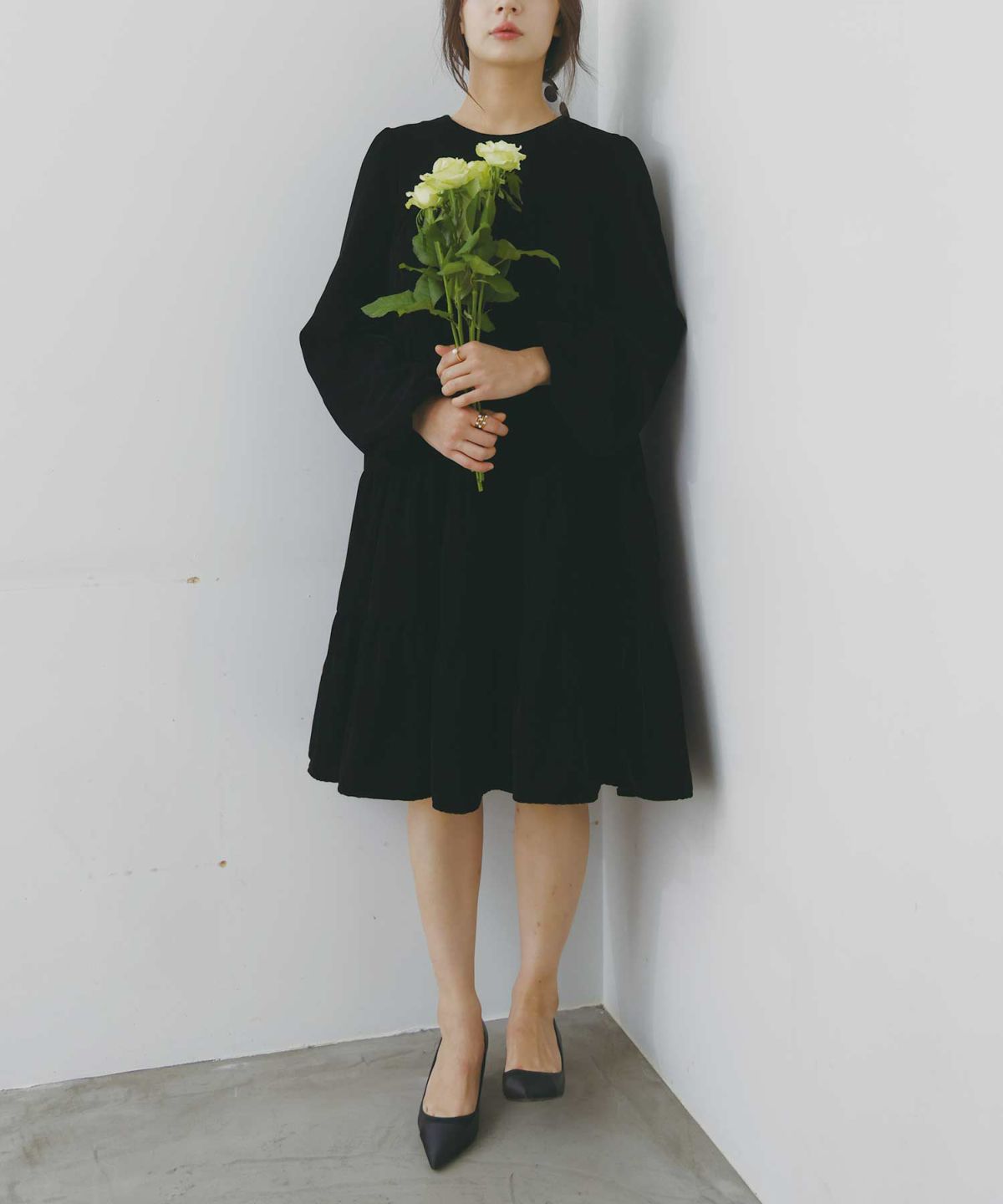 model：H160　着用サイズ：M　ブラック