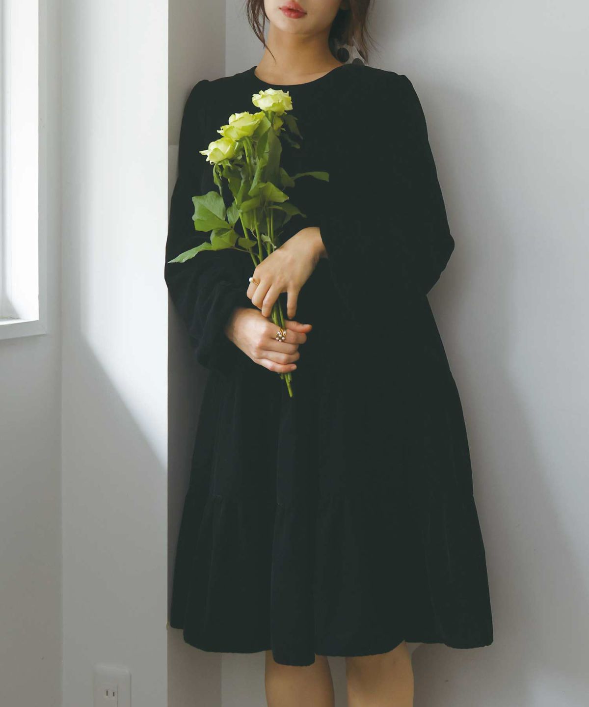 model：H160　着用サイズ：M　ブラック