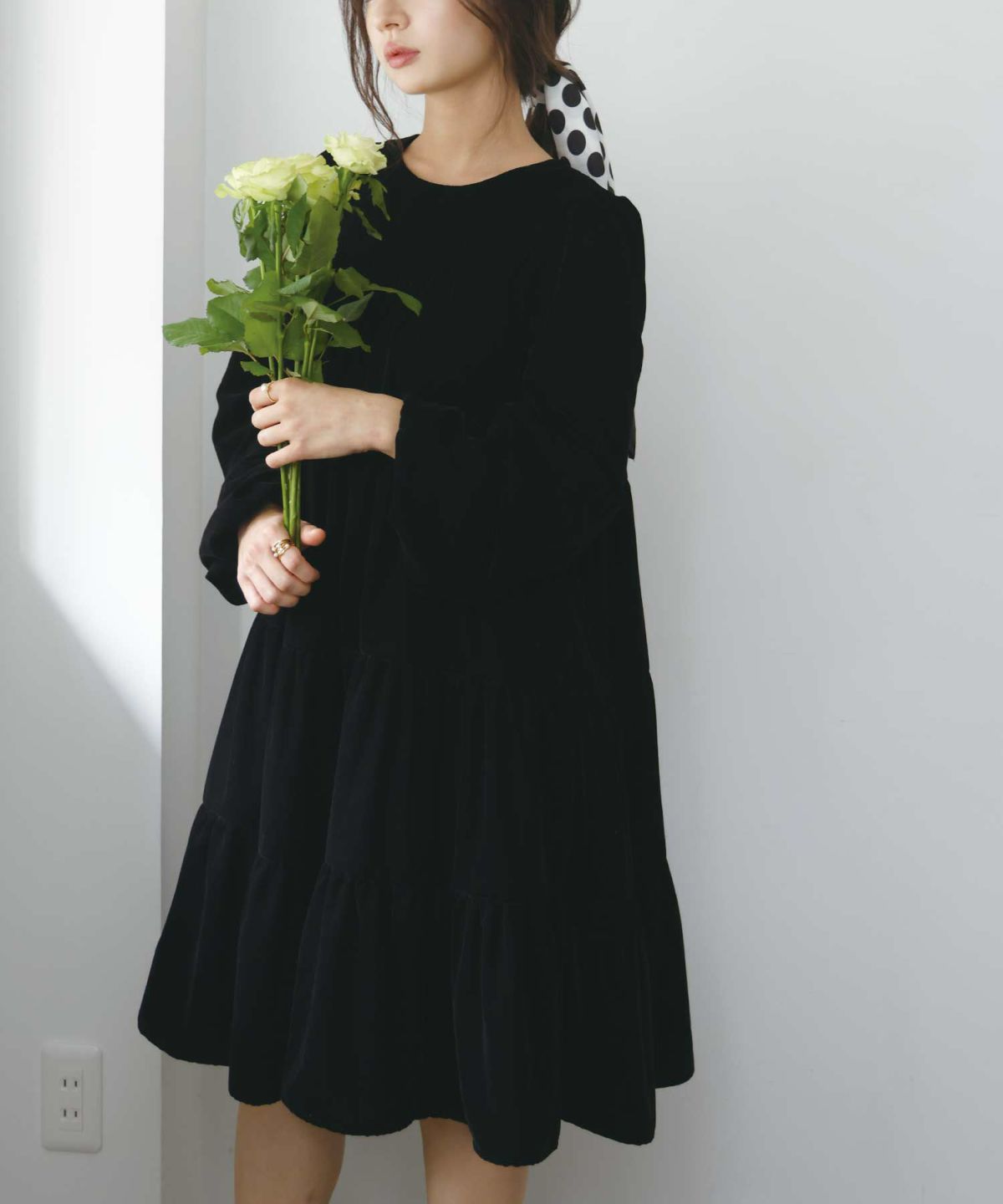 model：H160　着用サイズ：M　ブラック