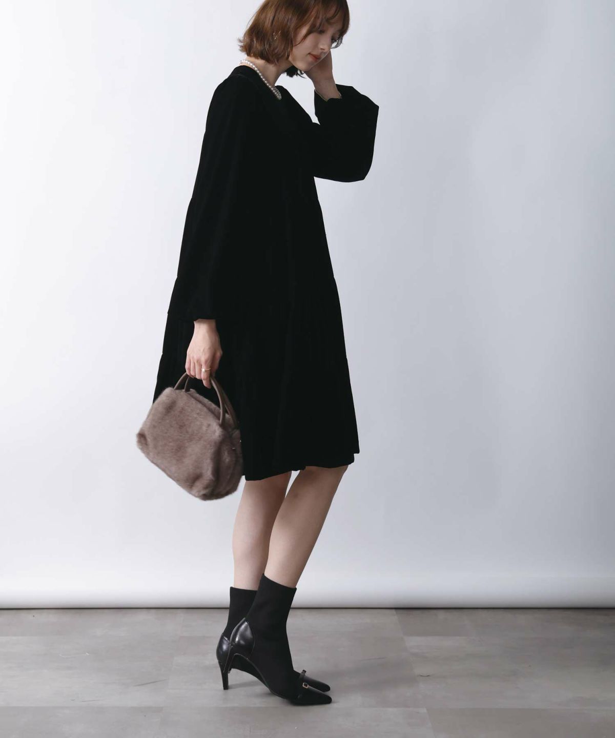 model：H171　着用サイズ：M　ブラック