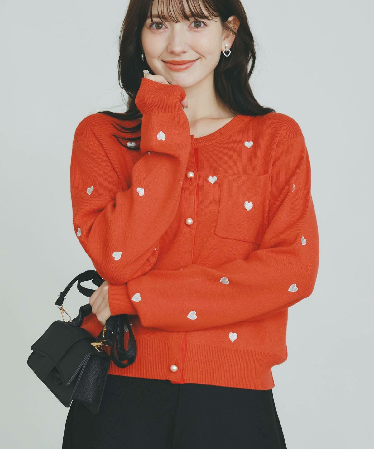 model：H155　着用サイズ：M　レッド