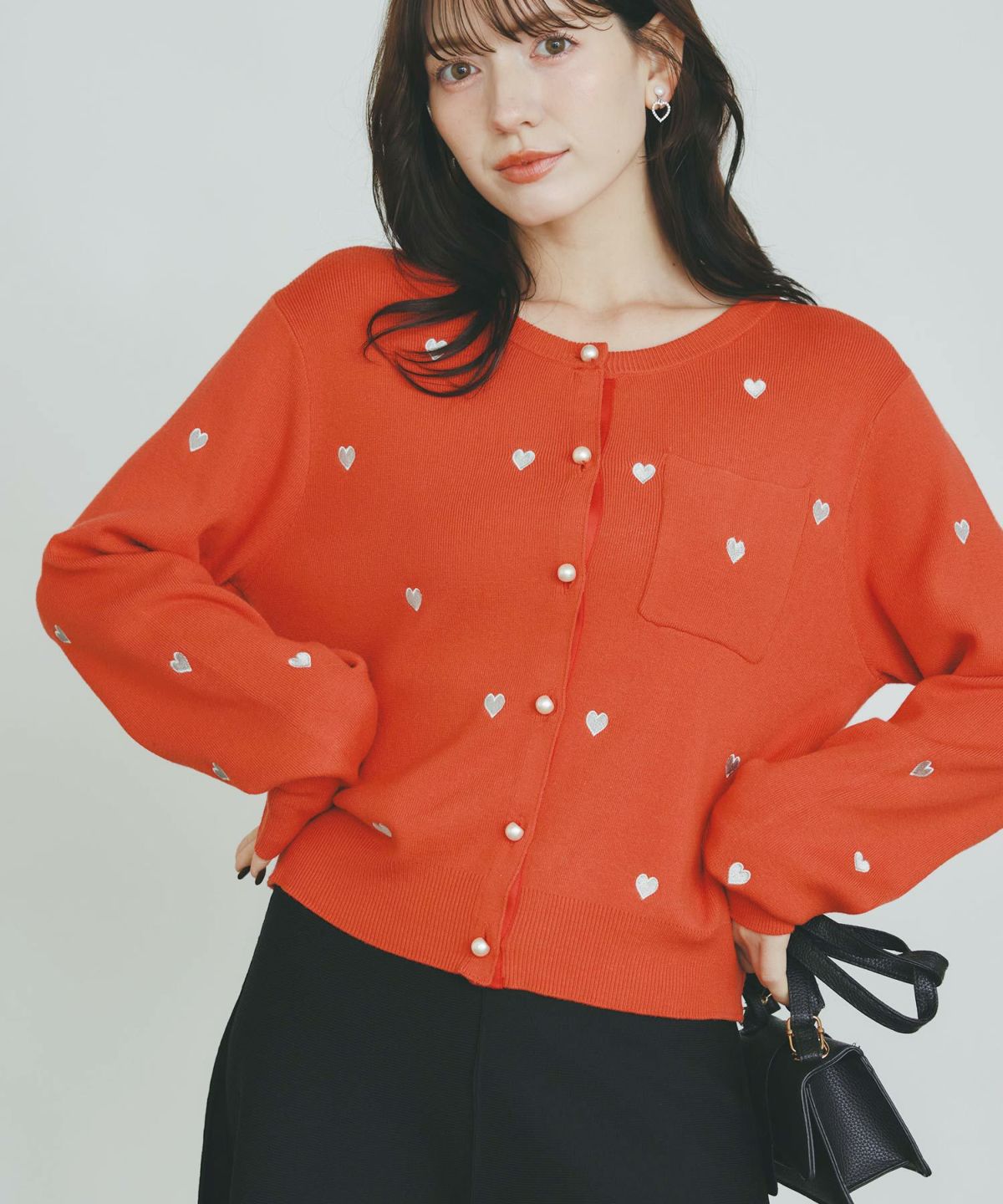 model：H155　着用サイズ：M　レッド