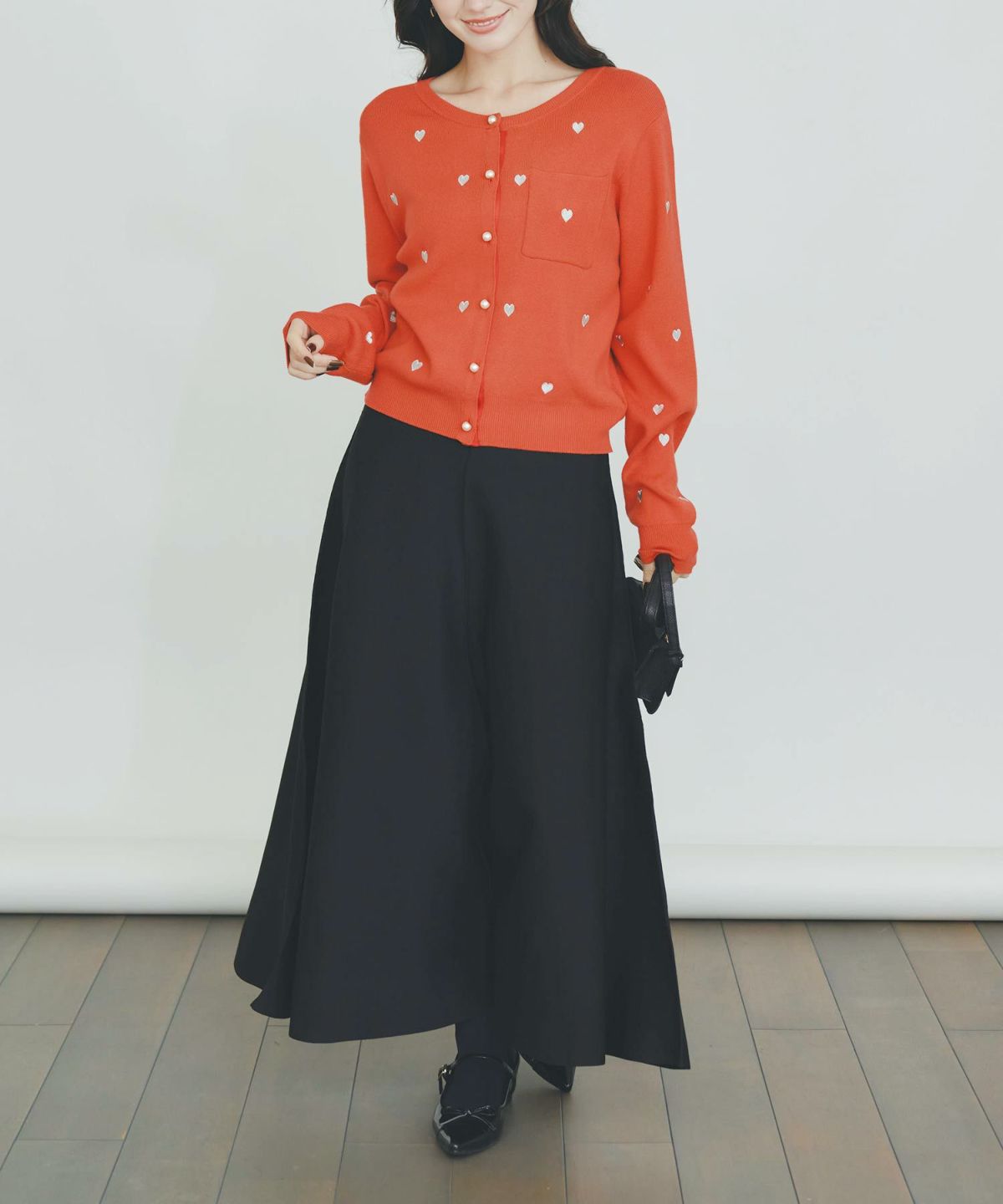 model：H155　着用サイズ：M　レッド