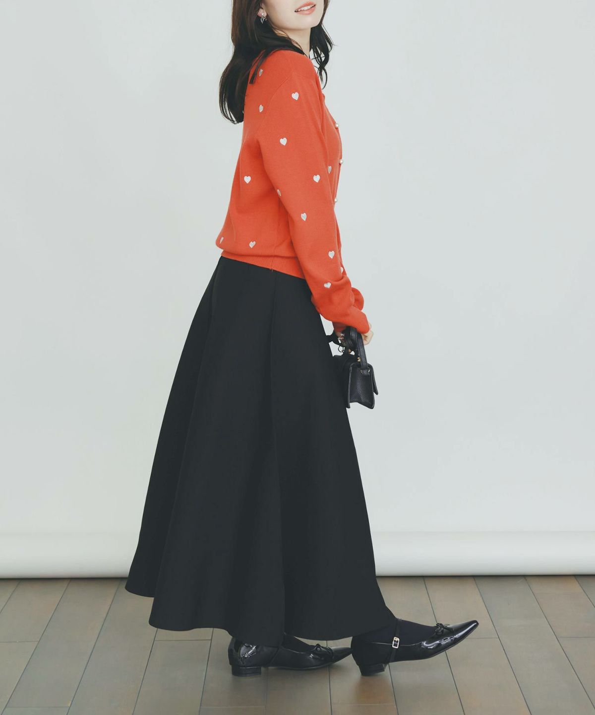 model：H155　着用サイズ：M　レッド