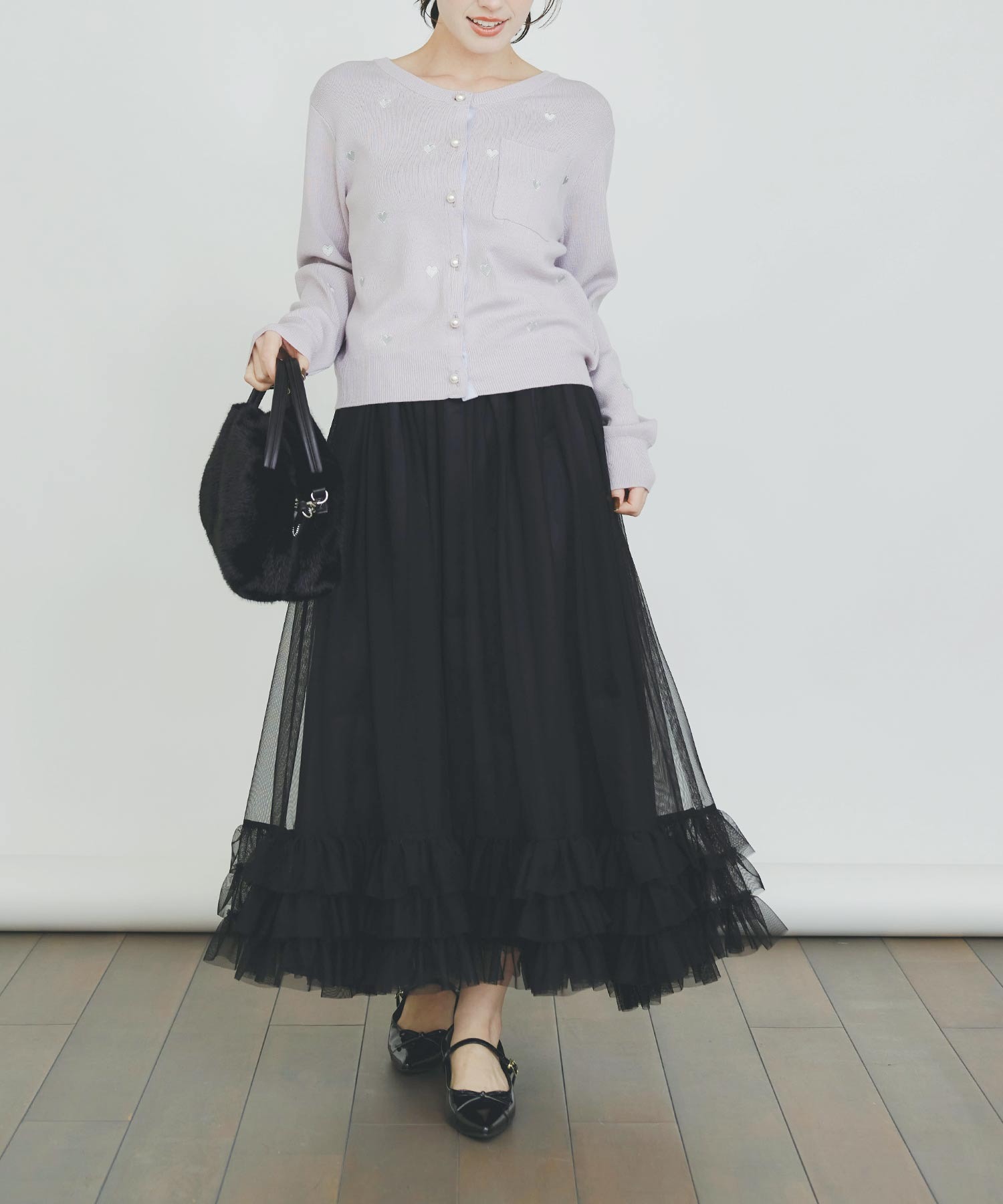 model：H155　着用サイズ：M　ブラック