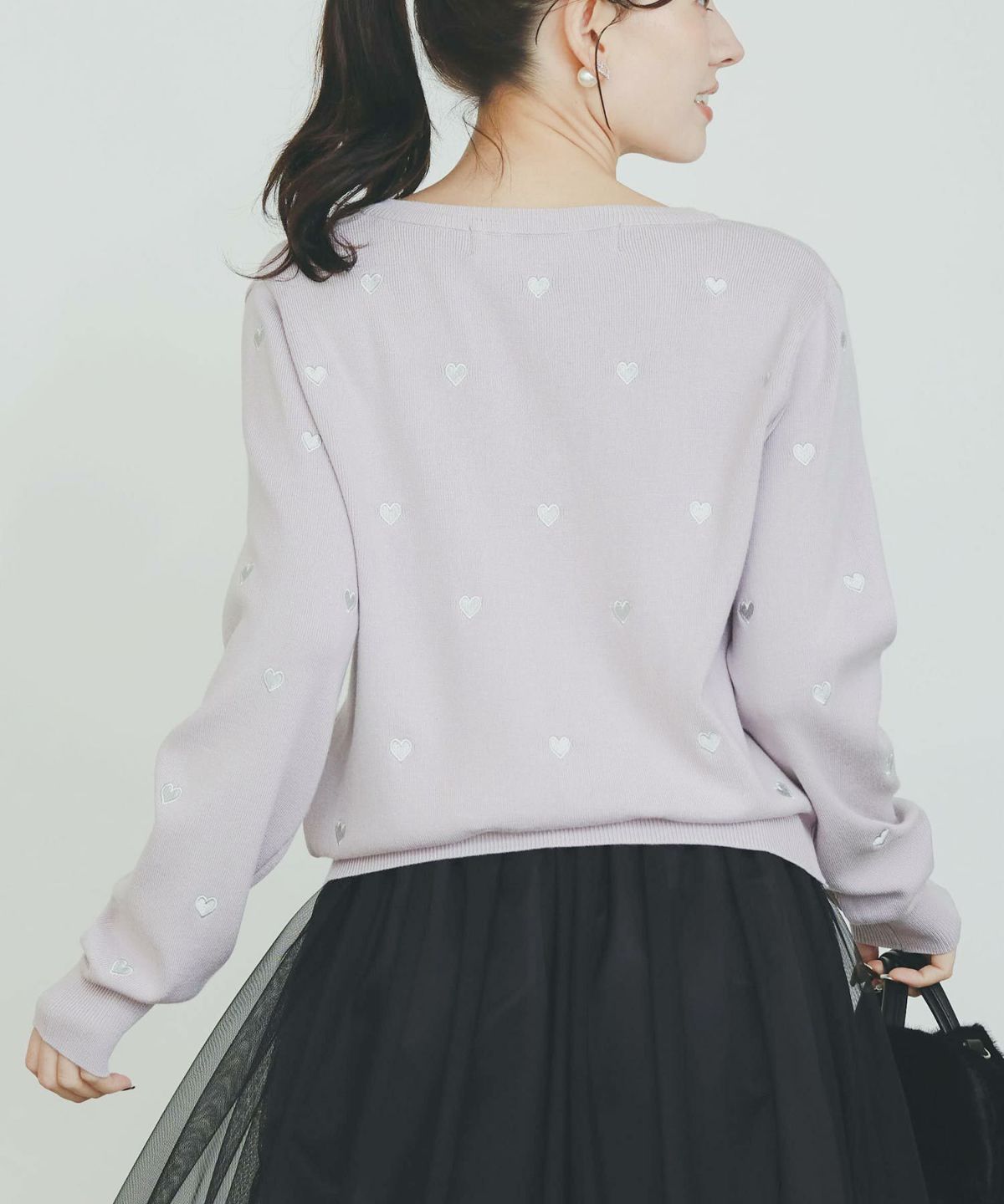 model：H155　着用サイズ：M　ラベンダー