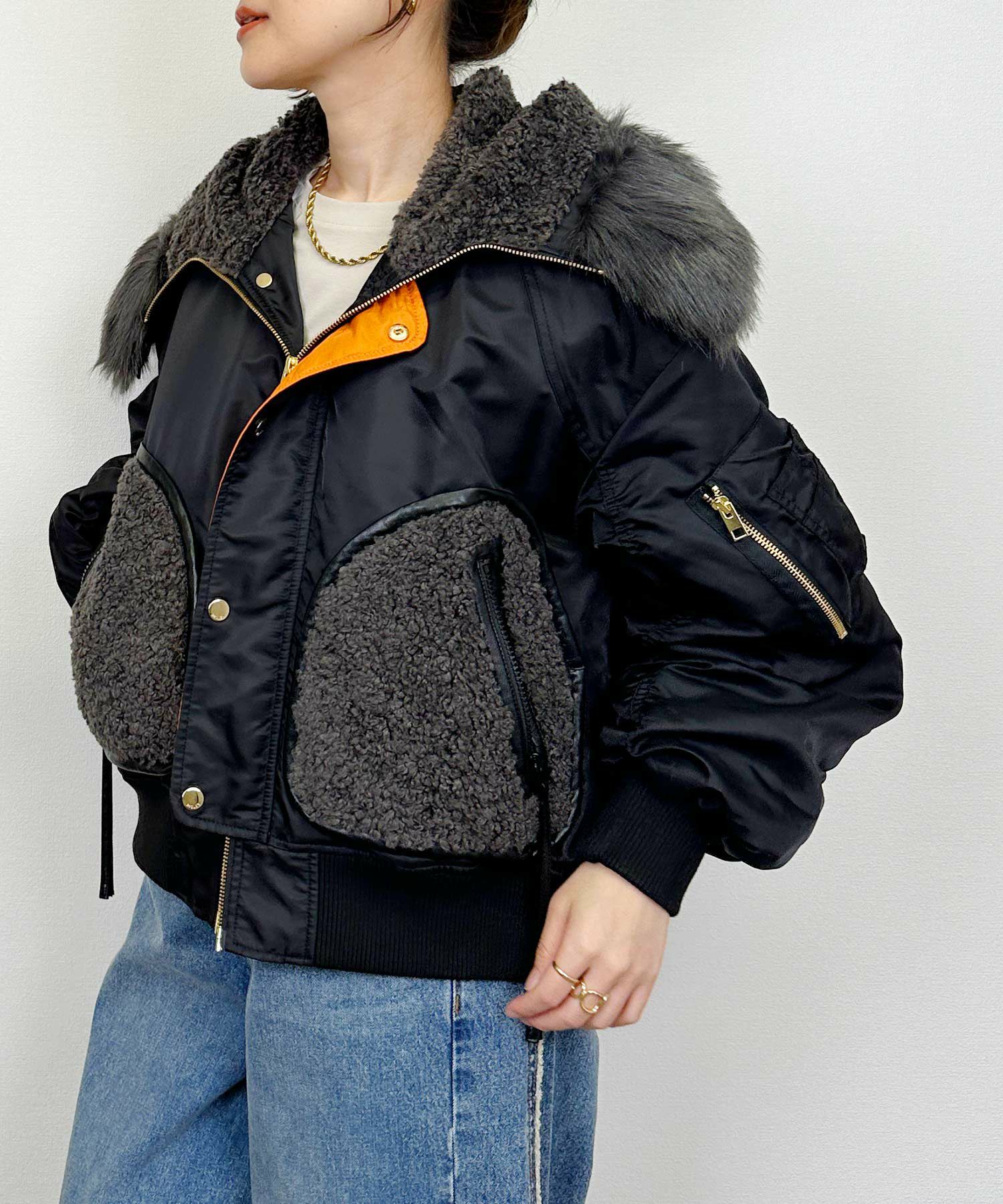 model：H164　着用サイズ：M　ブラック
