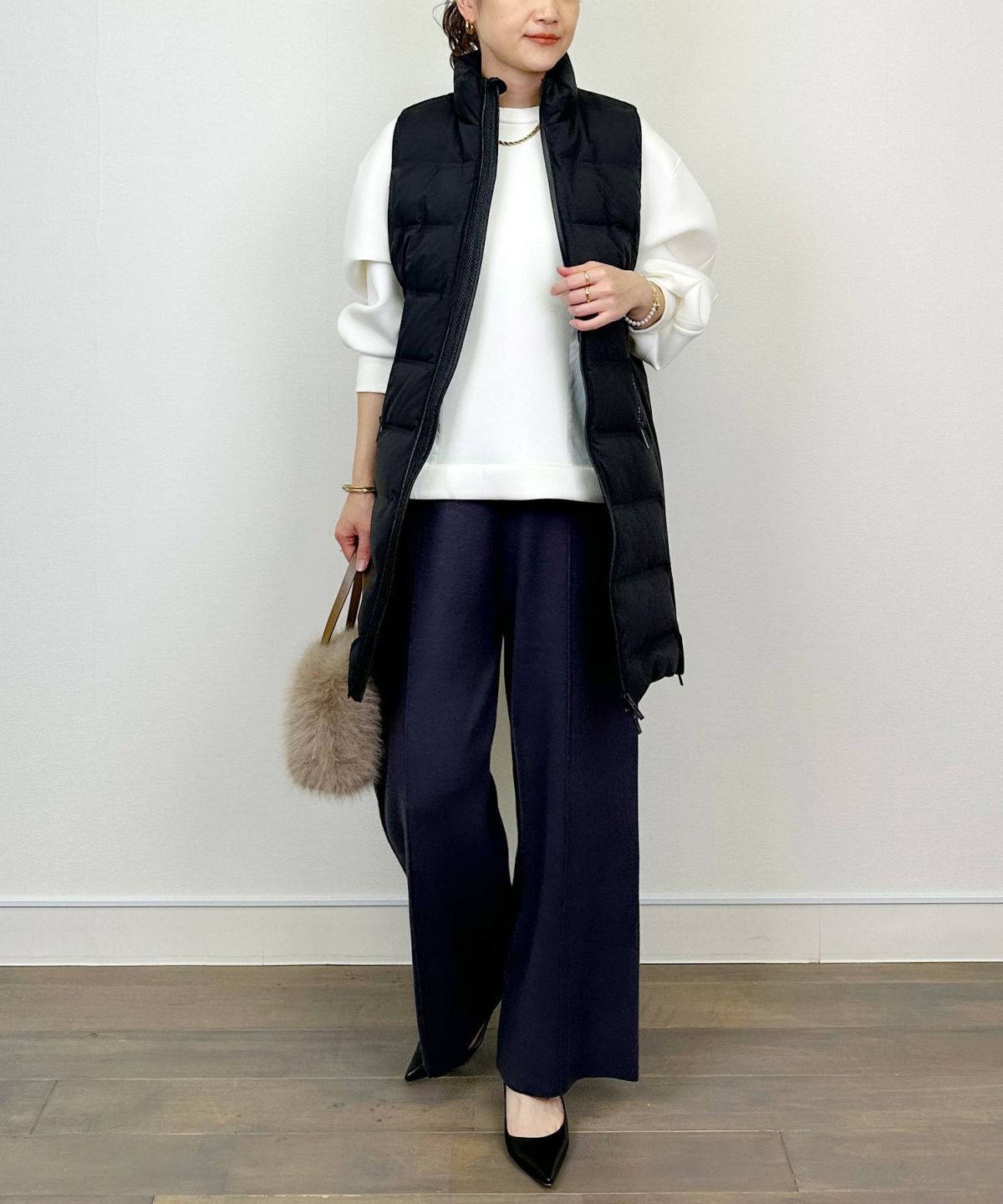 model：H164　着用サイズ：M　ブラック