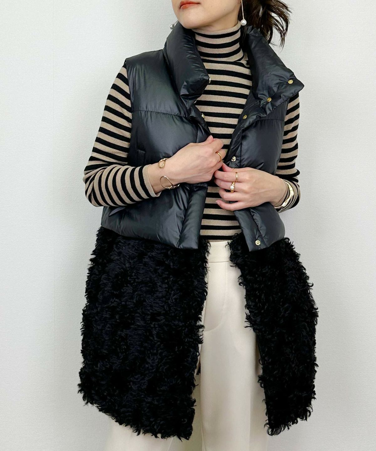 model：H164　着用サイズ：M　ブラック