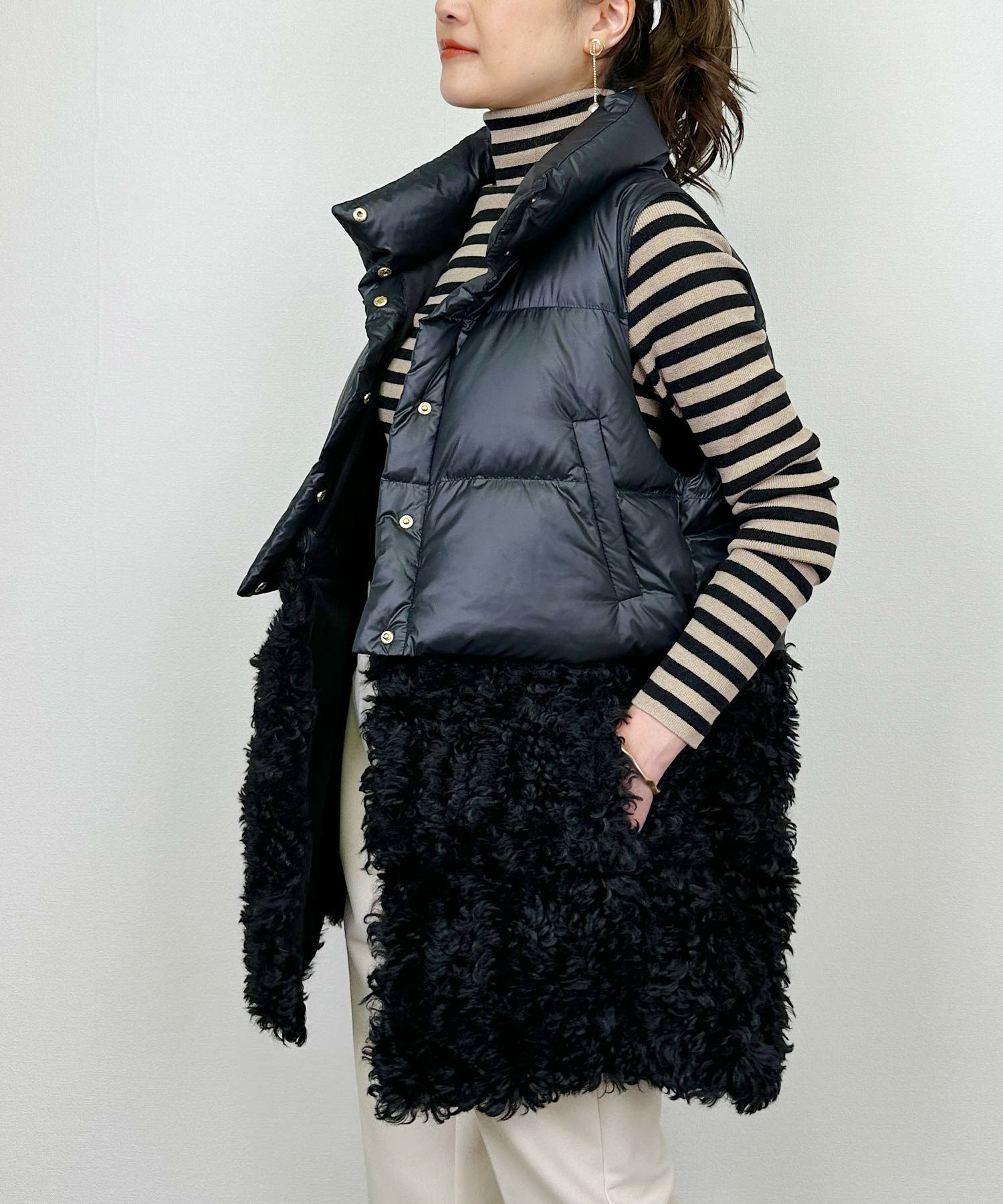 model：H164　着用サイズ：M　ブラック
