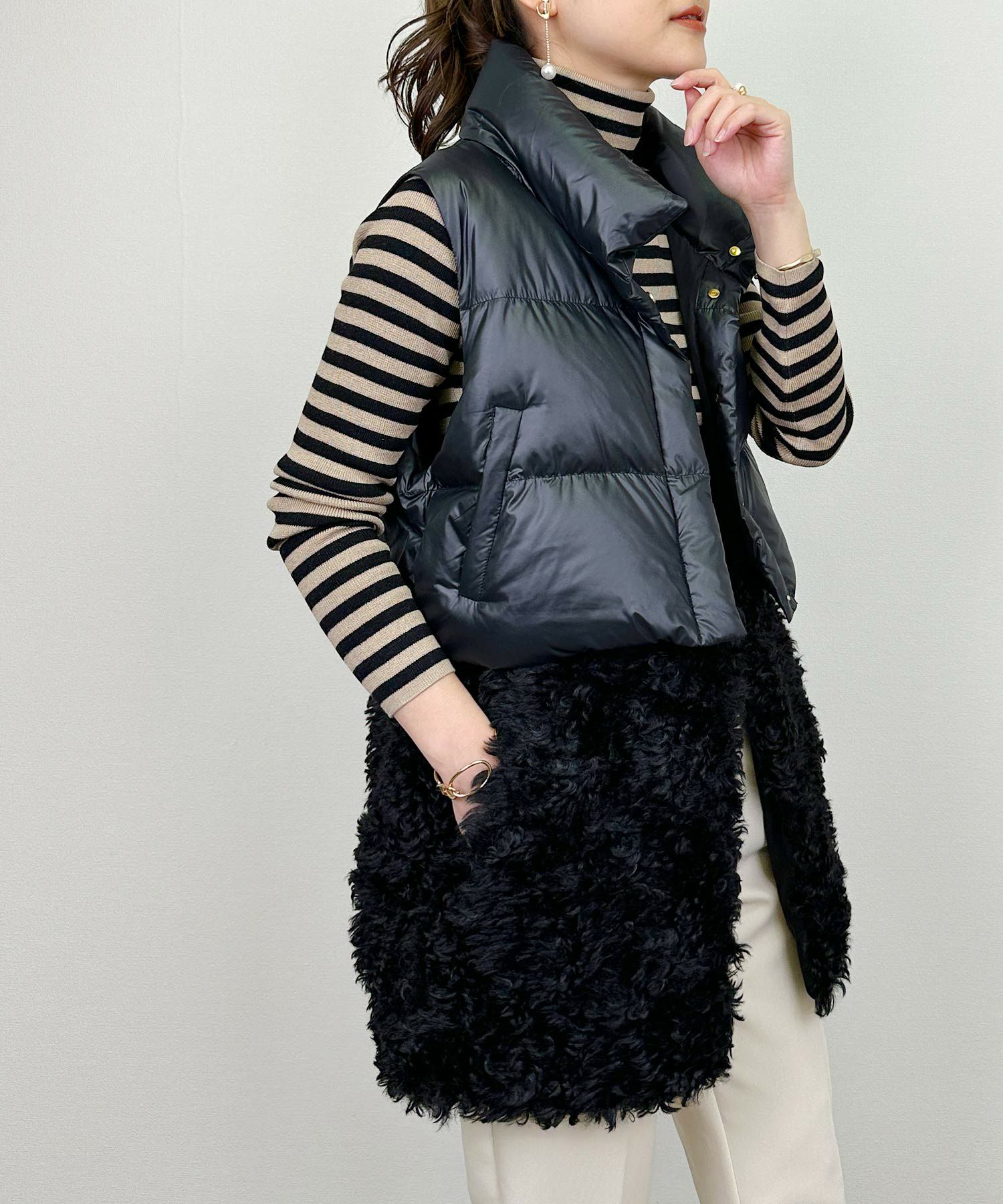 model：H164　着用サイズ：M　ブラック