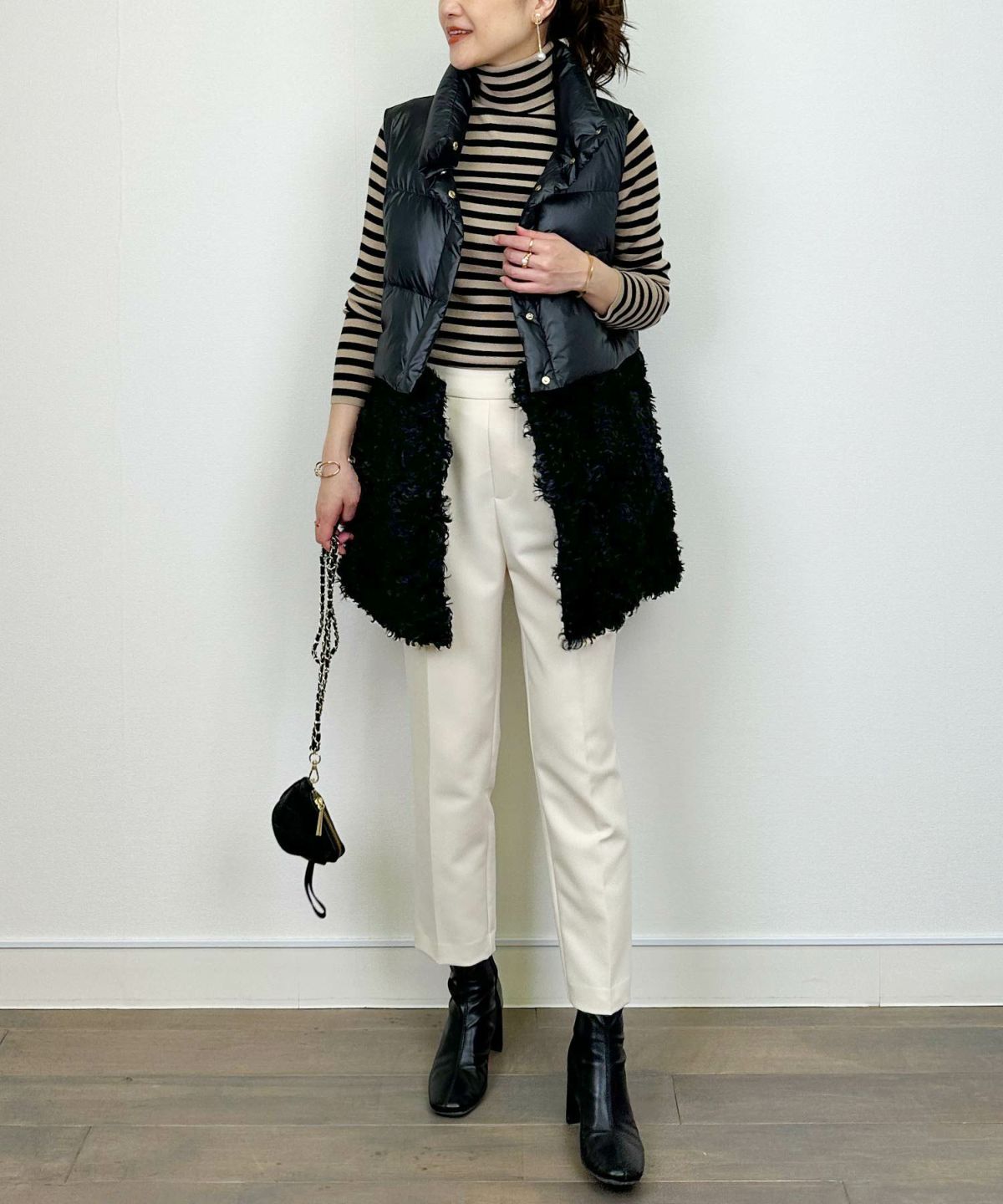 model：H164　着用サイズ：M　ブラック