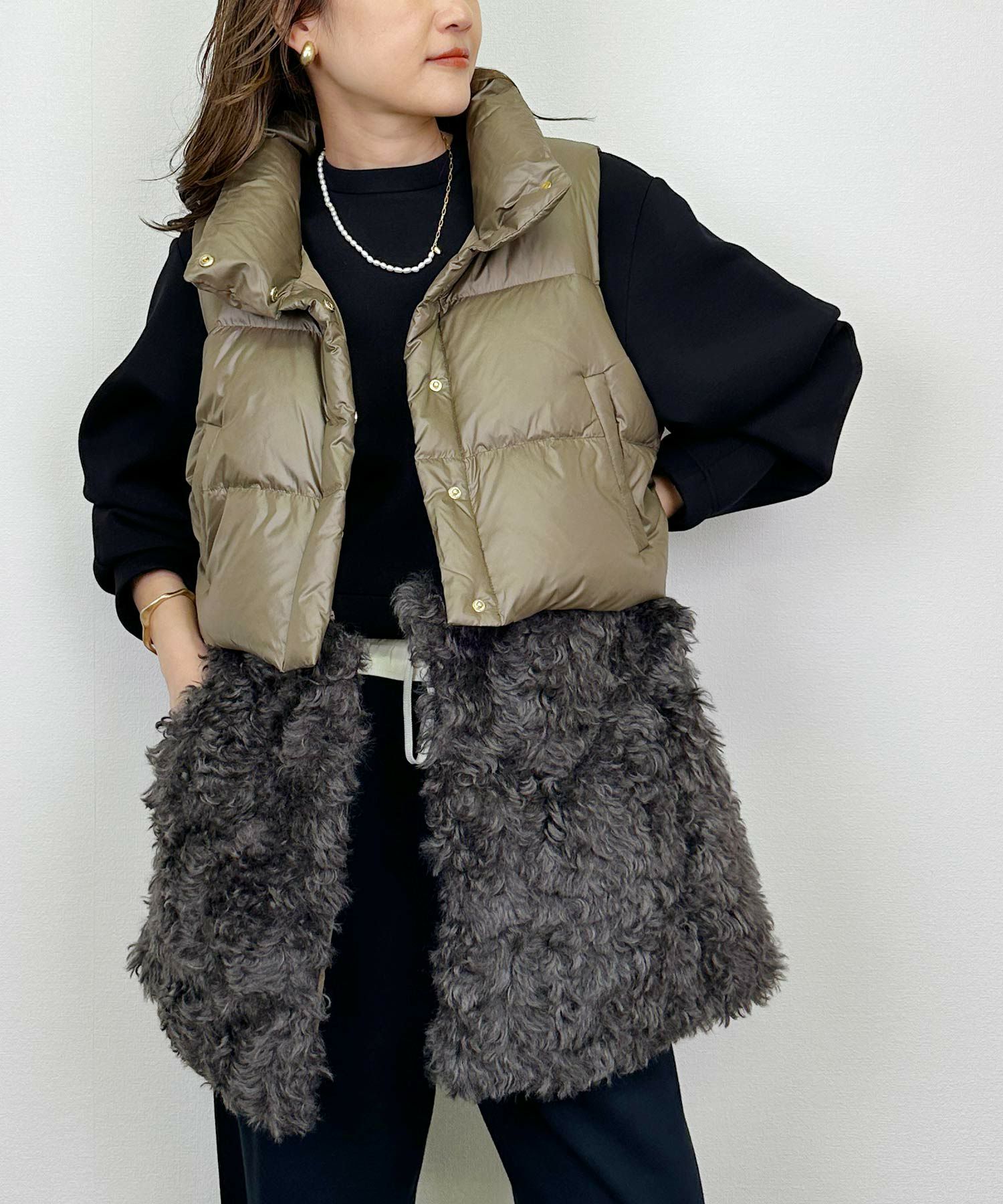 model：H164　着用サイズ：M　グレー