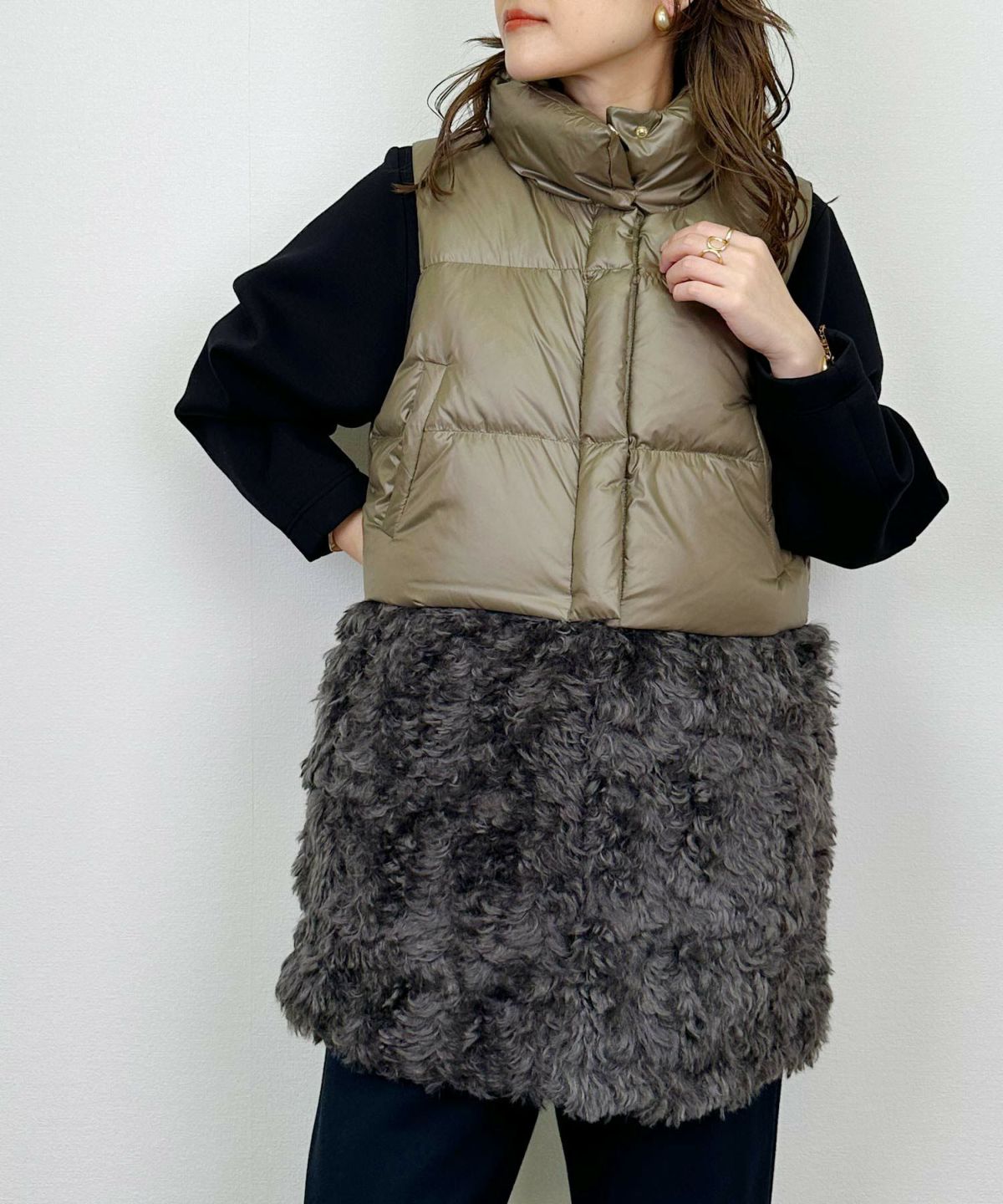 model：H164　着用サイズ：M　グレー