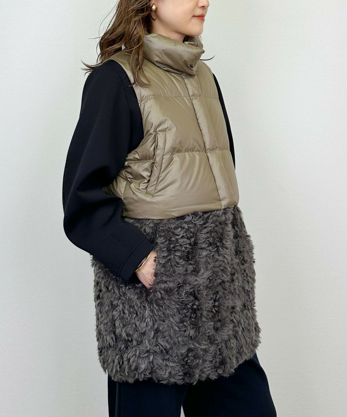 model：H164　着用サイズ：M　グレー