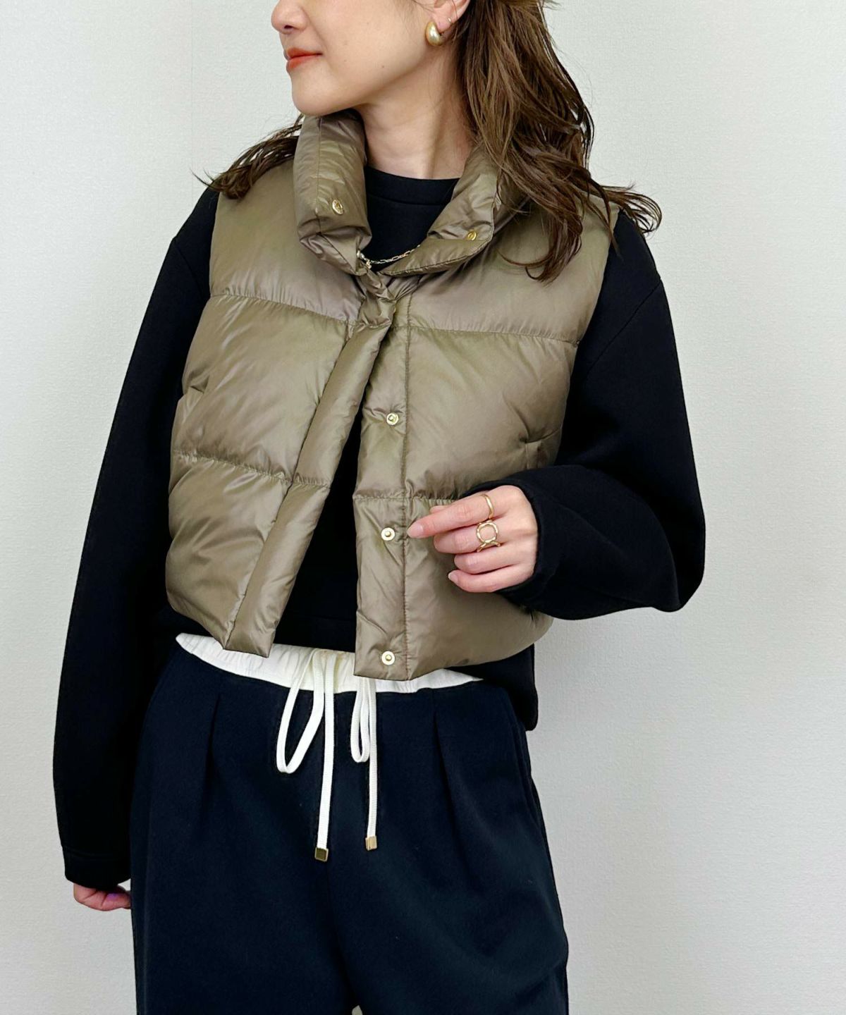 model：H164　着用サイズ：M　グレー