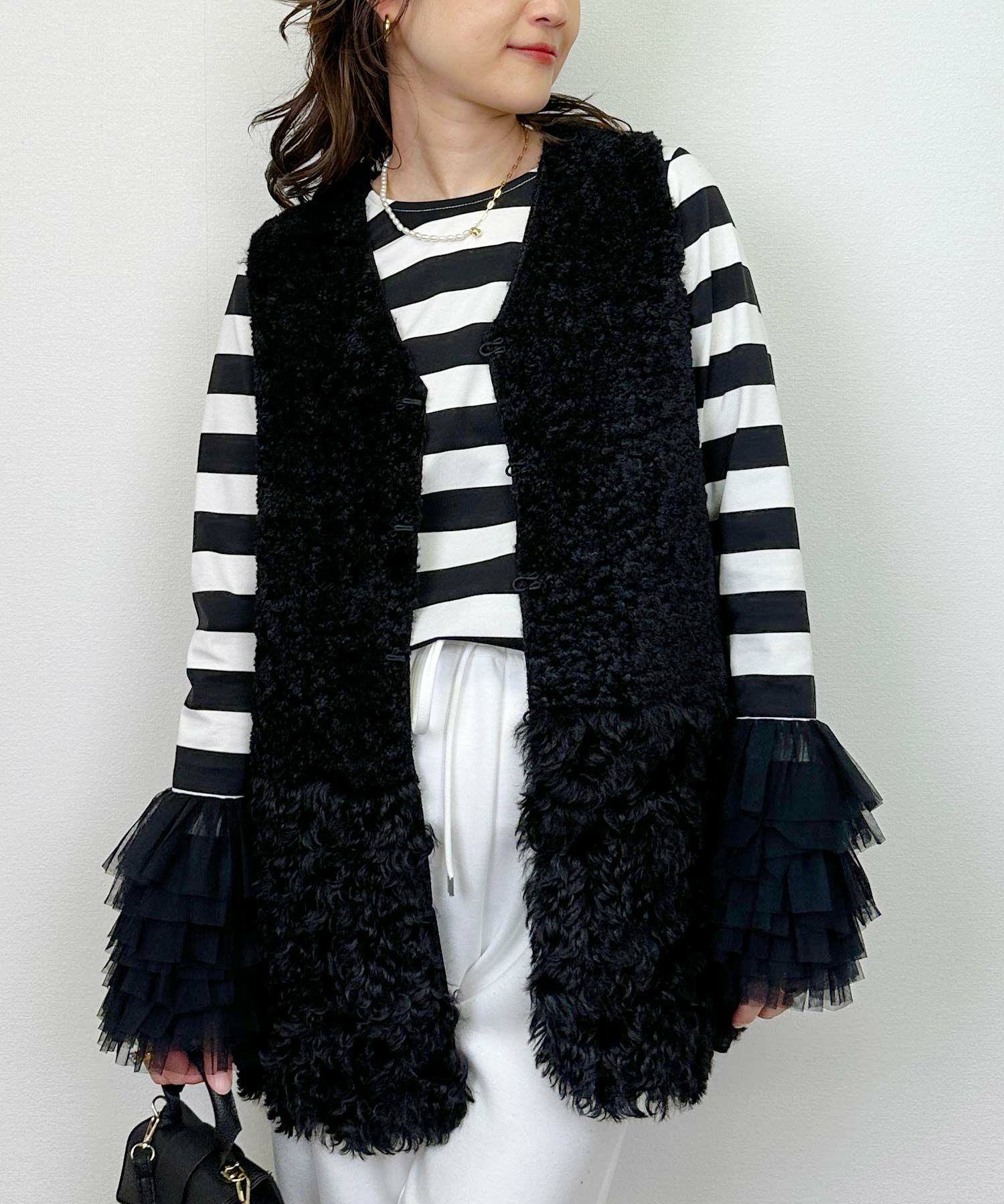 model：H164　着用サイズ：M ブラック