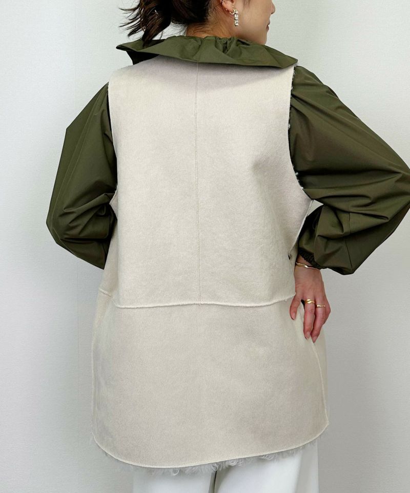 model：H164　着用サイズ：M オフホワイト