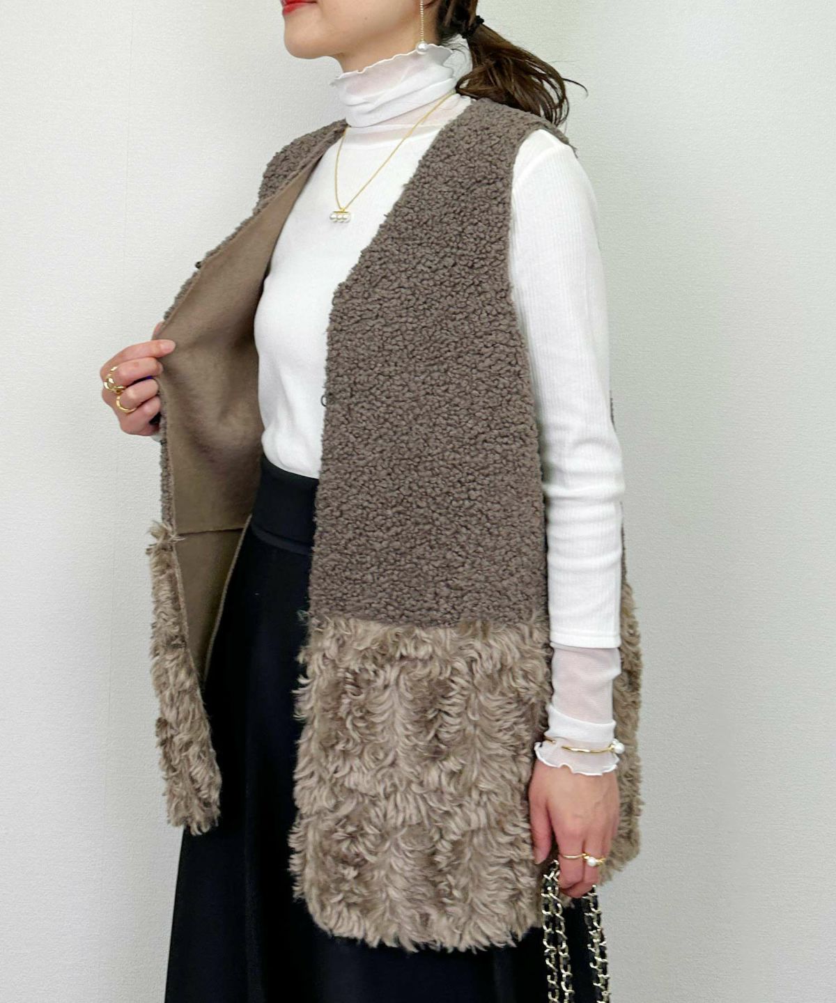 model：H164　着用サイズ：M グレー