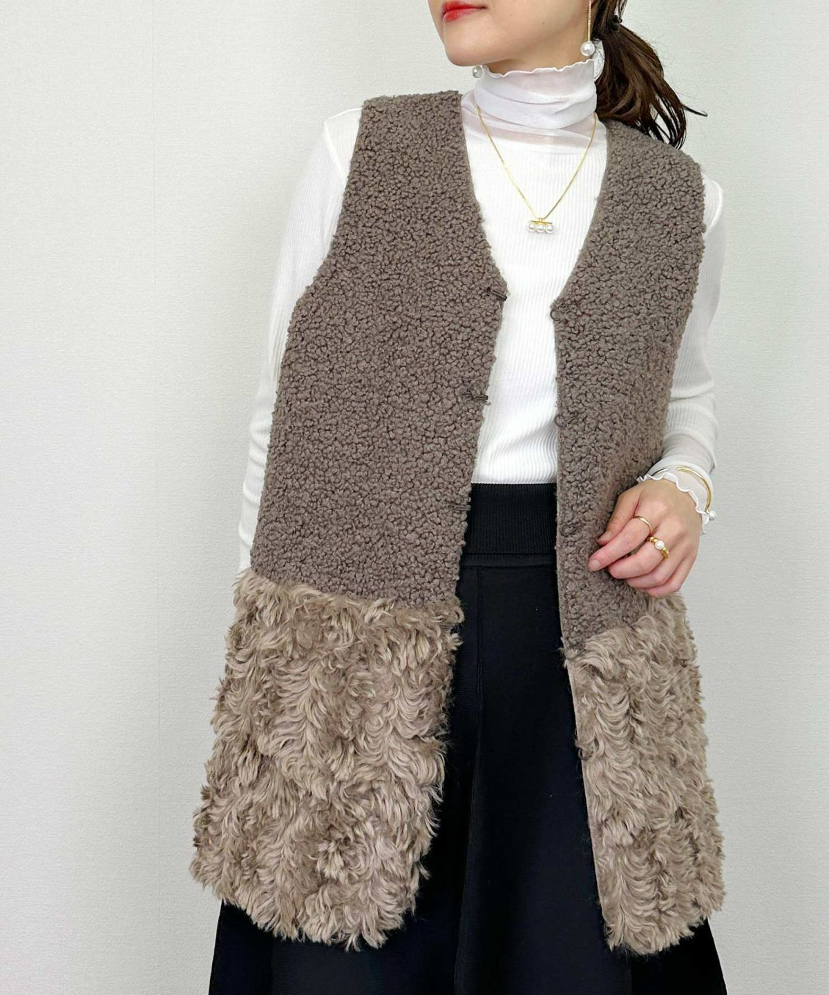 model：H164　着用サイズ：M グレー