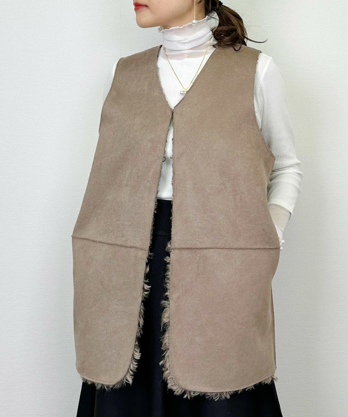 model：H164　着用サイズ：M グレー