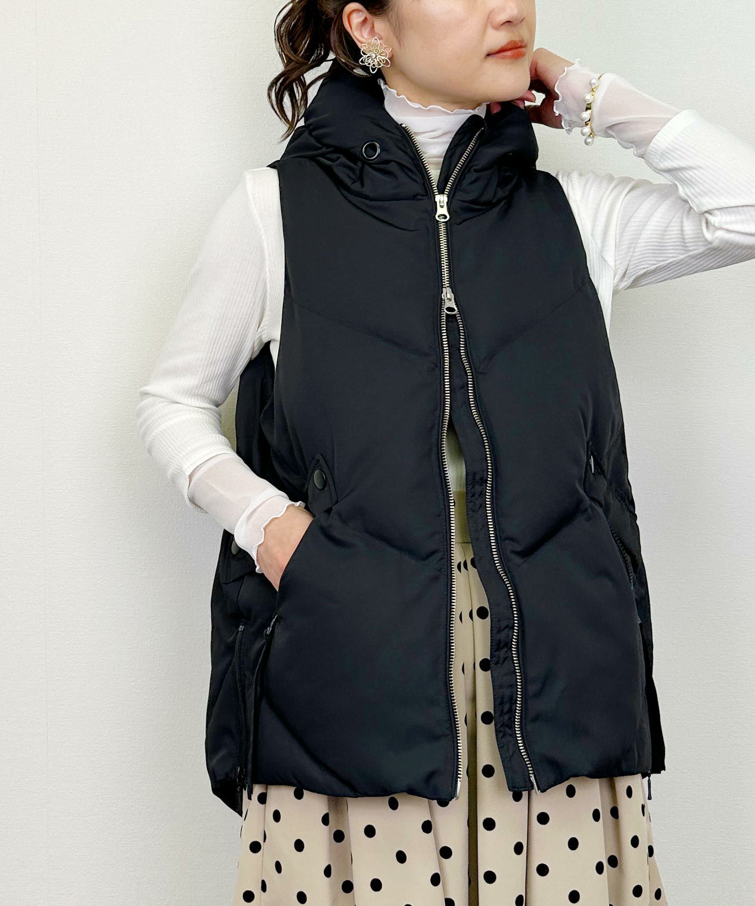 model：H164　着用サイズ：M　ブラック