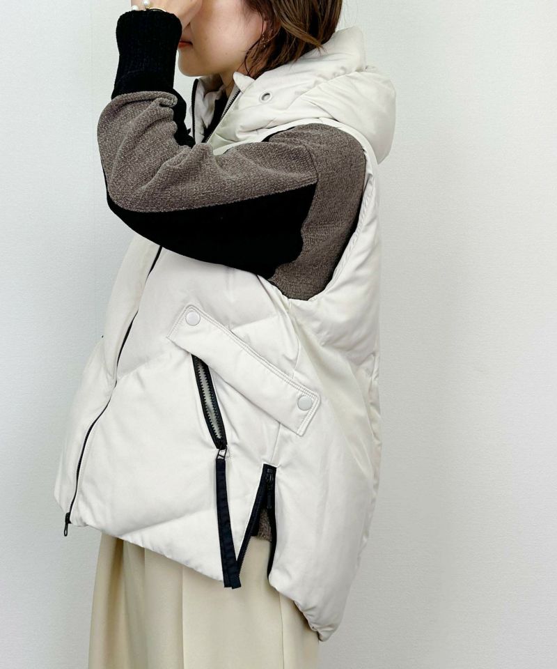 model：H164　着用サイズ：M　オフホワイト