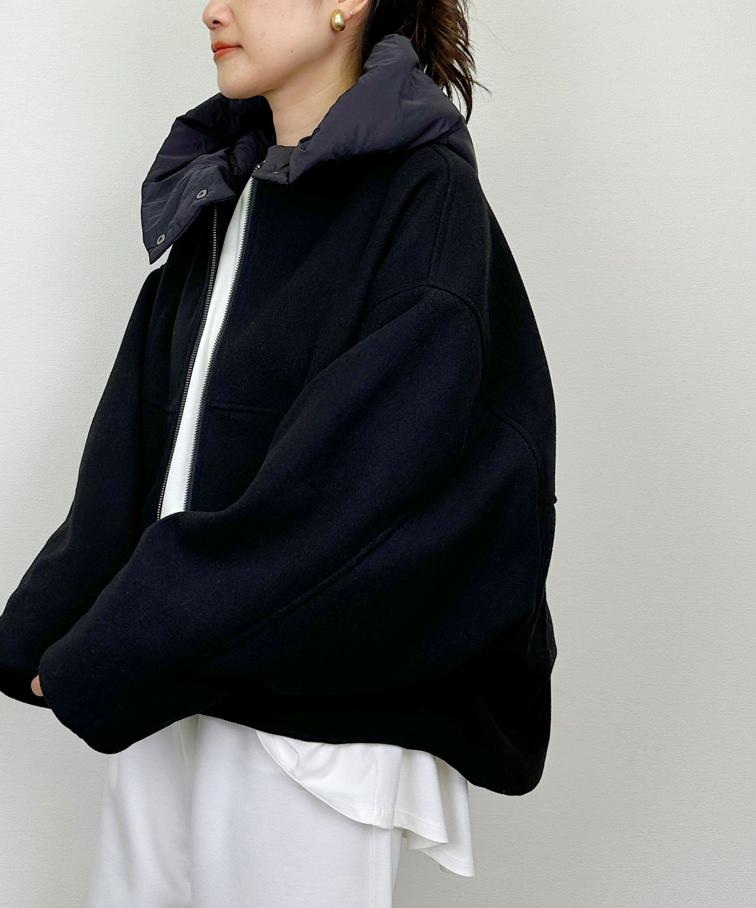 model：H164　着用サイズ：M　ブラック