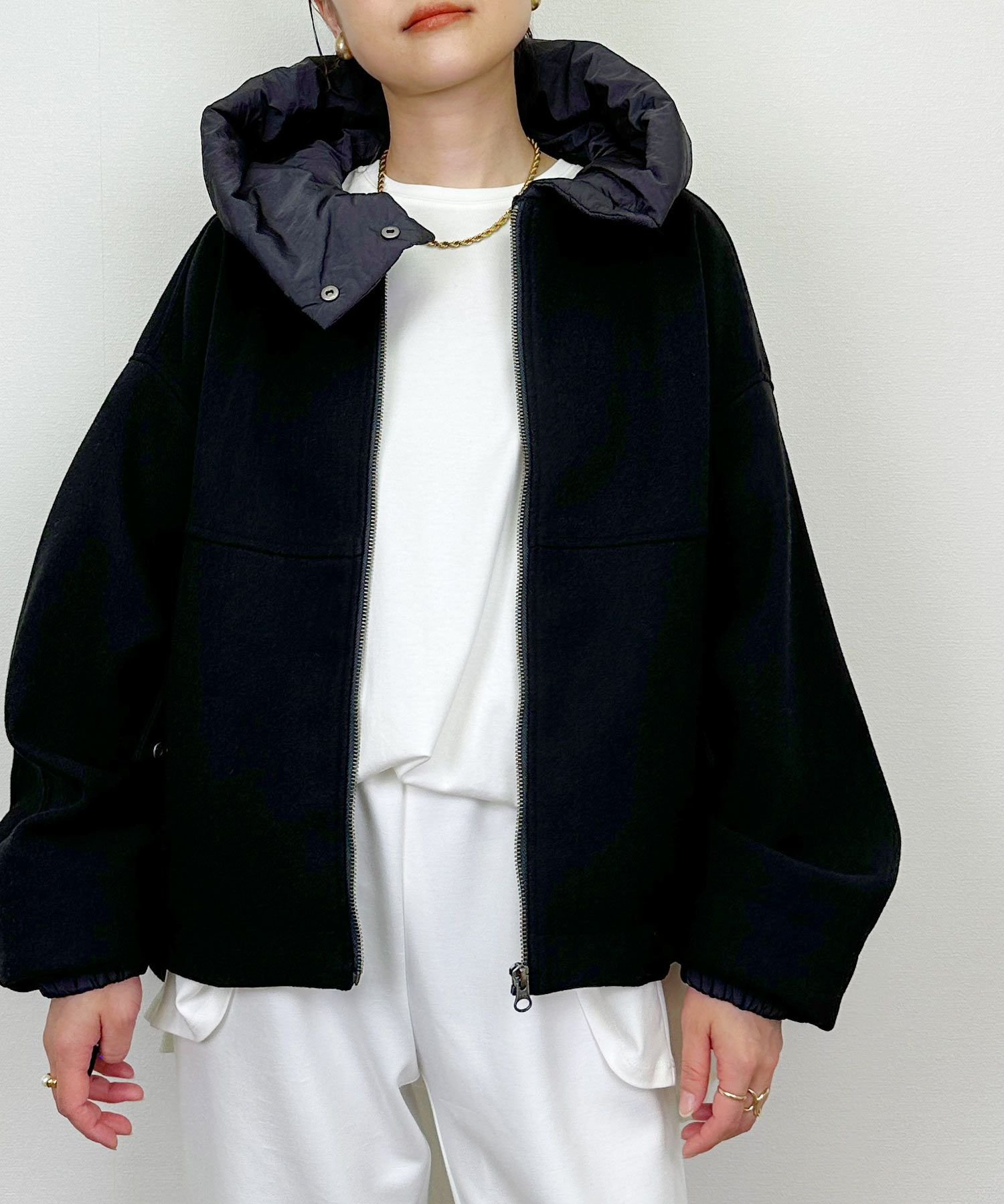 model：H164　着用サイズ：M　ブラック
