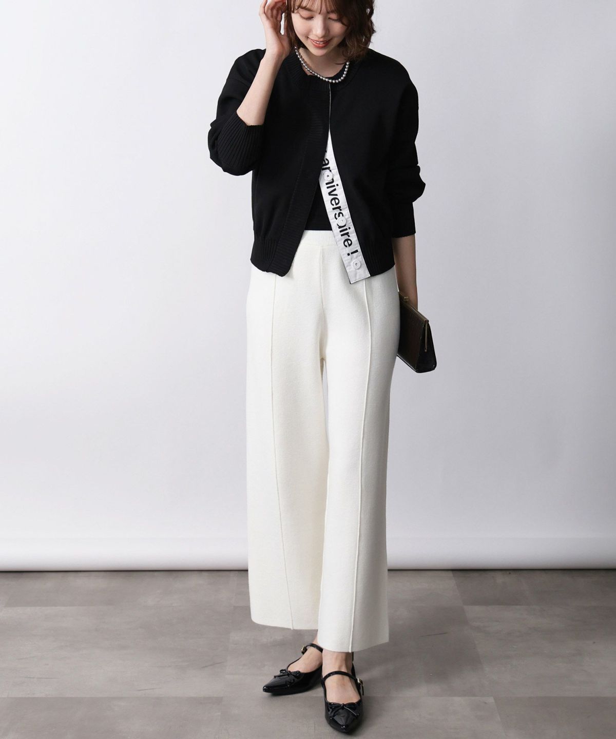 model：H171　着用サイズ：M　オフホワイト