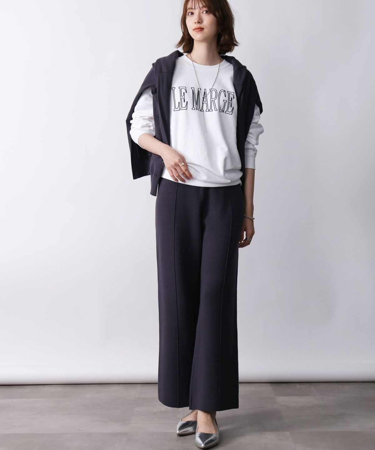 model：H171　着用サイズ：M　ダークグレー