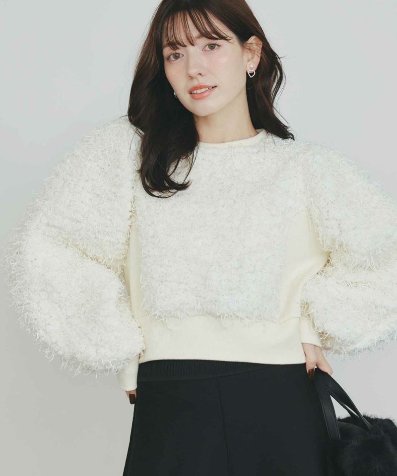 model：H155　着用サイズ：M　オフホワイト