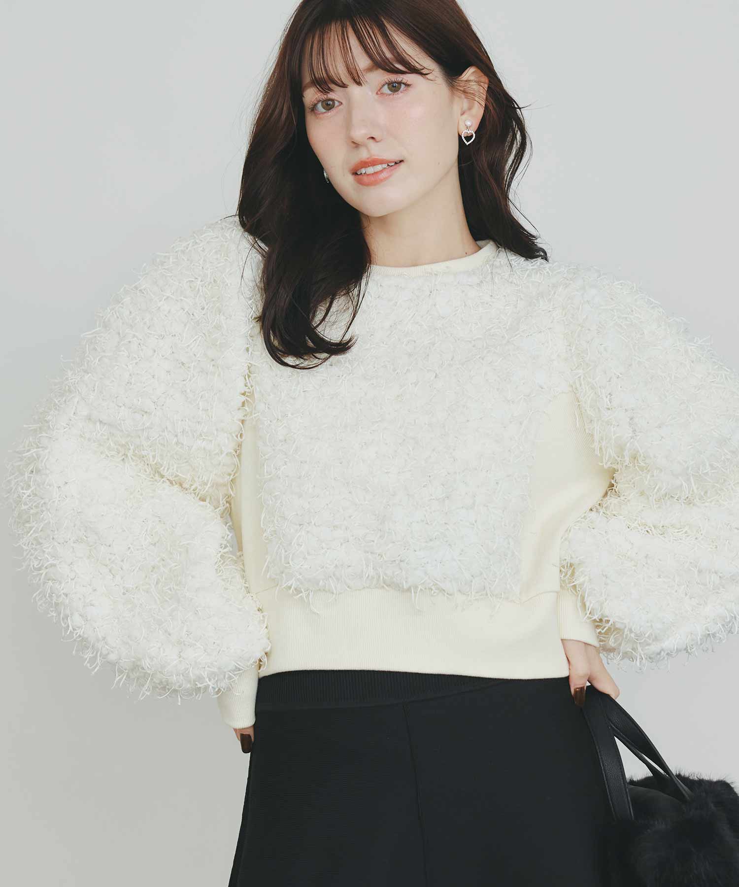 model：H155　着用サイズ：M　オフホワイト