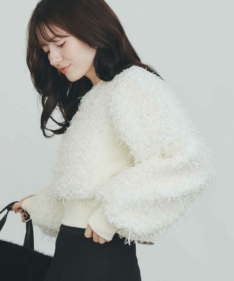 model：H155　着用サイズ：M　オフホワイト