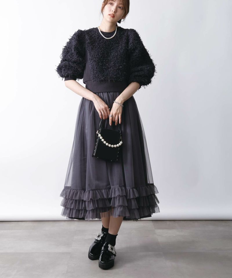 model：H171　着用サイズ：M　チャコールグレー