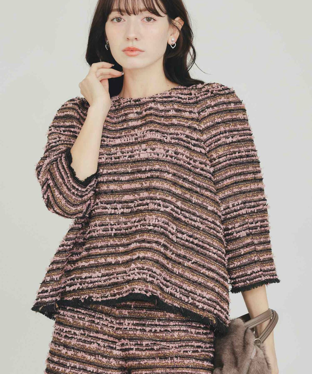 model：H155　着用サイズ：M　ピンク