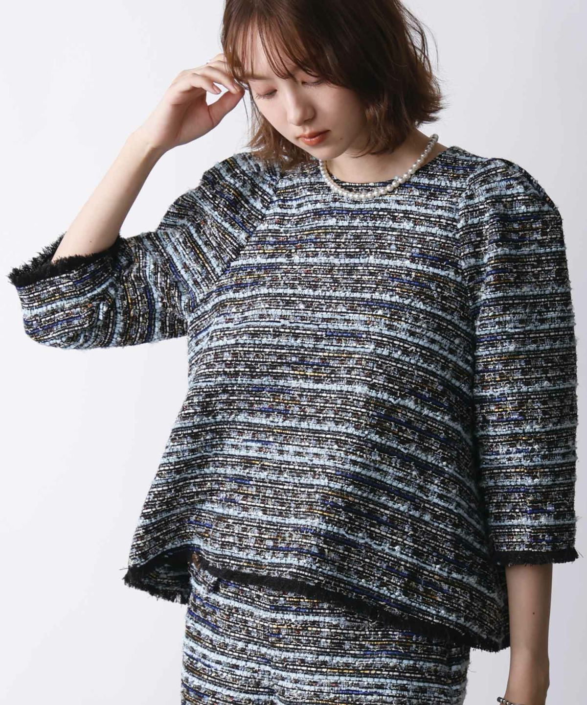 model：H171　着用サイズ：M　ブルー