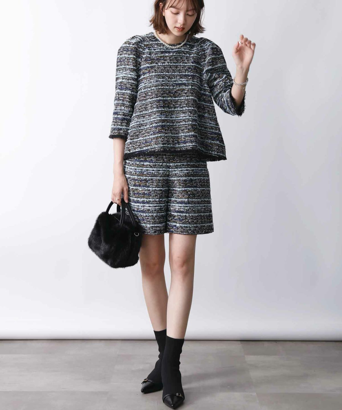 model：H171　着用サイズ：M　ブルー