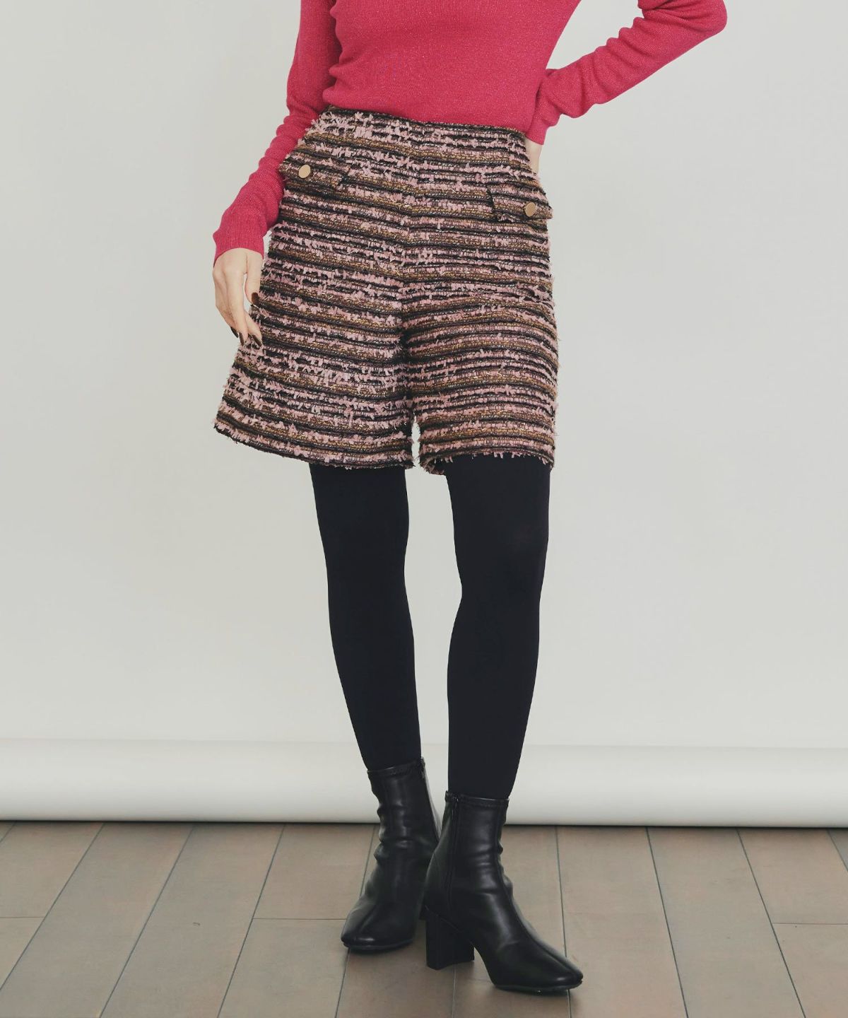 model：H155　着用サイズ：M　ピンク