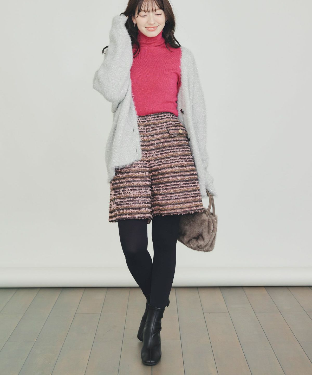 model：H155　着用サイズ：M　ピンク