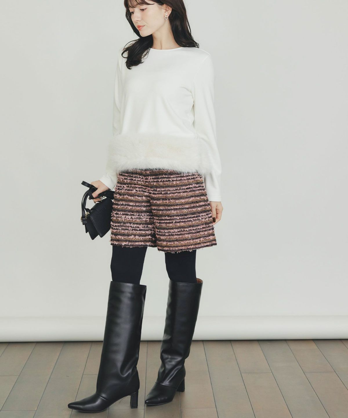 model：H155　着用サイズ：M　ピンク