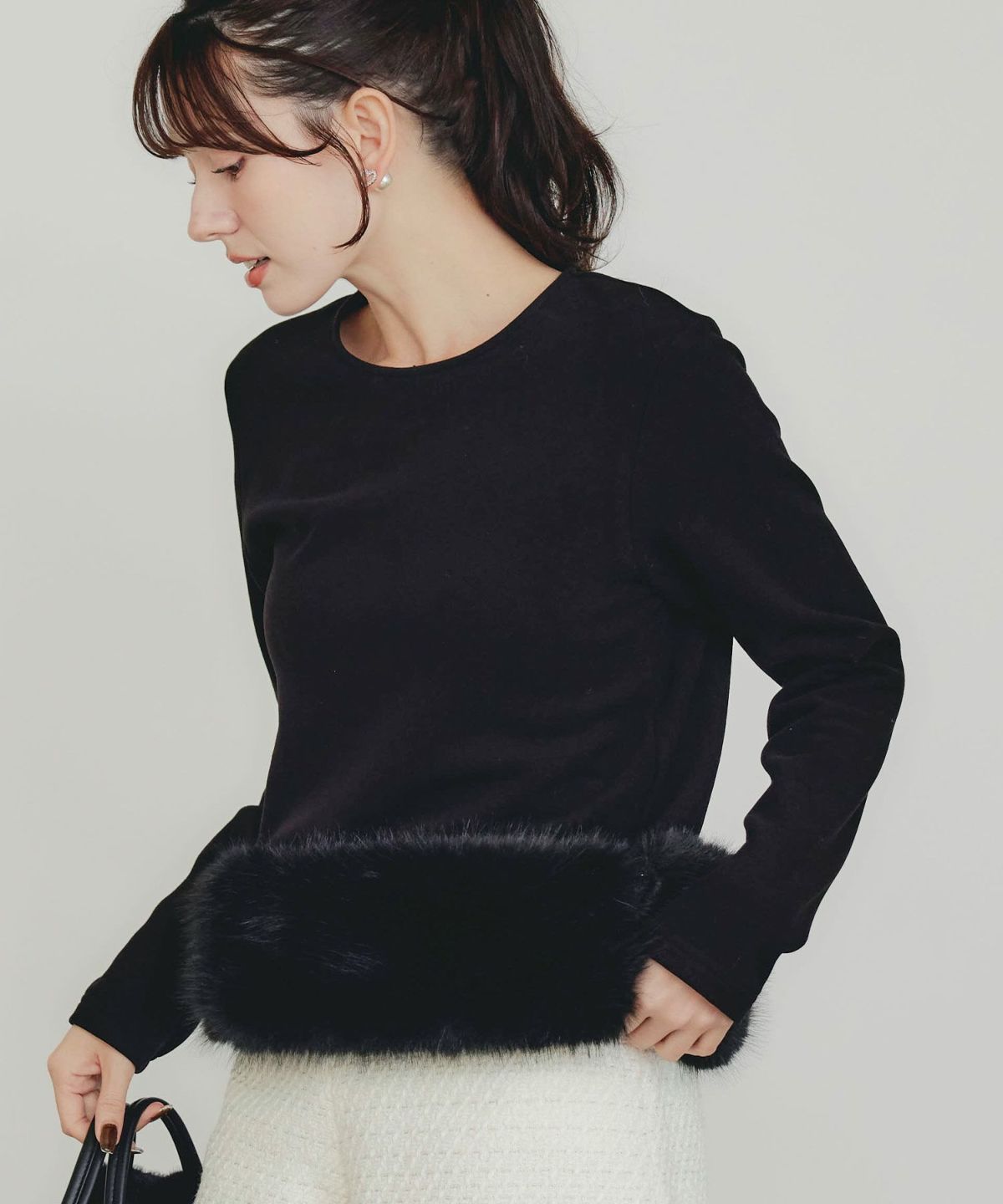 model：H155　着用サイズ：M　ブラック