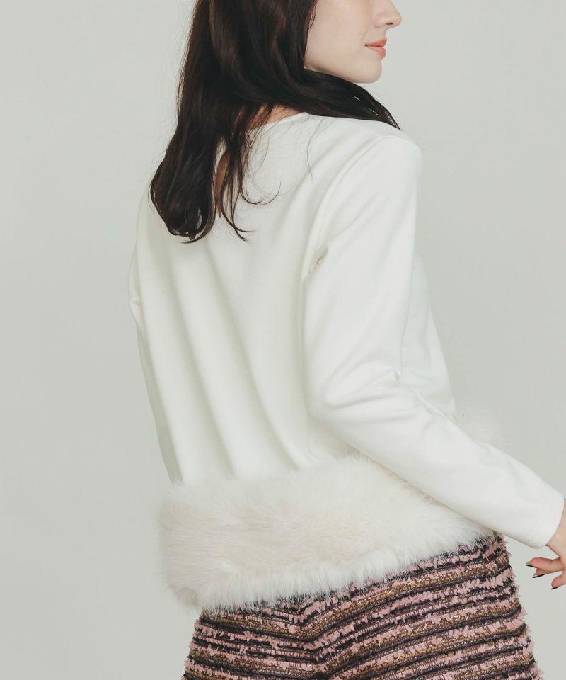 model：H155　着用サイズ：M　オフホワイト