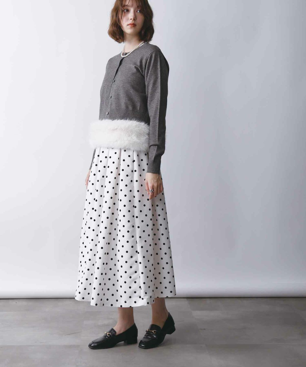 model：H171　着用サイズ：M　オフホワイト